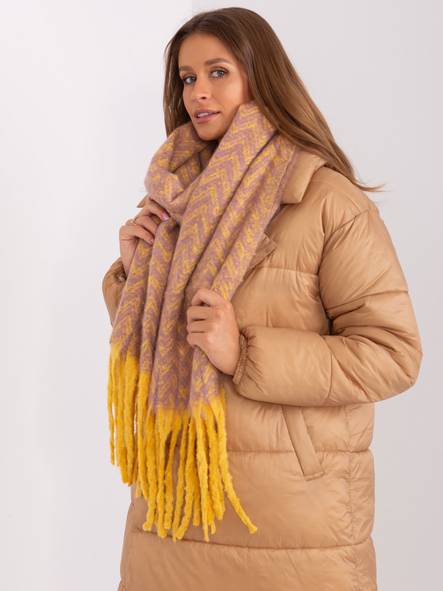 Wool Fashion Italia moteriškas šalikas / skara ATSZ23125 - Image 4