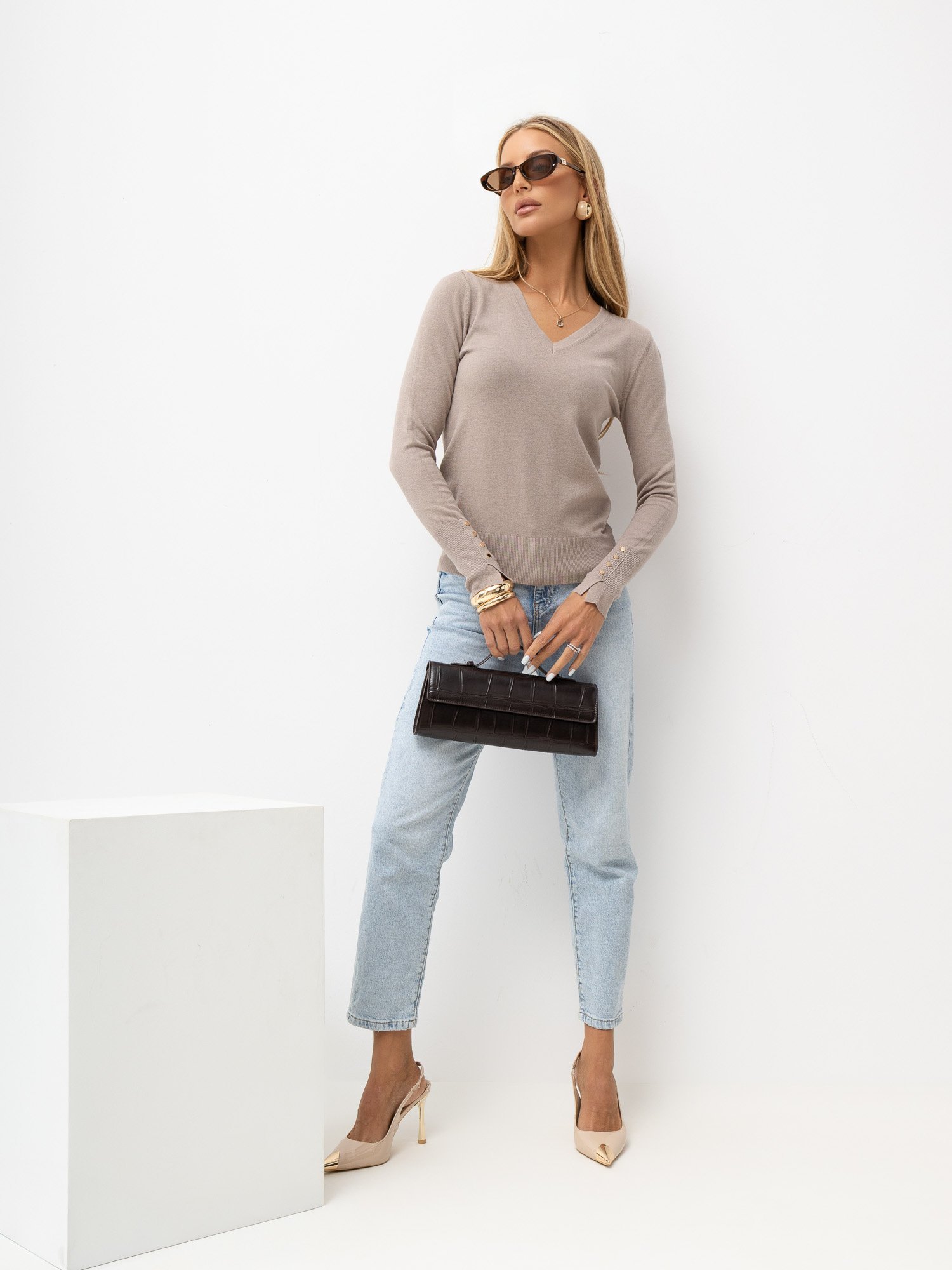 ITALY MODA moteriškas megztinis IRSWQF6137 - Image 2
