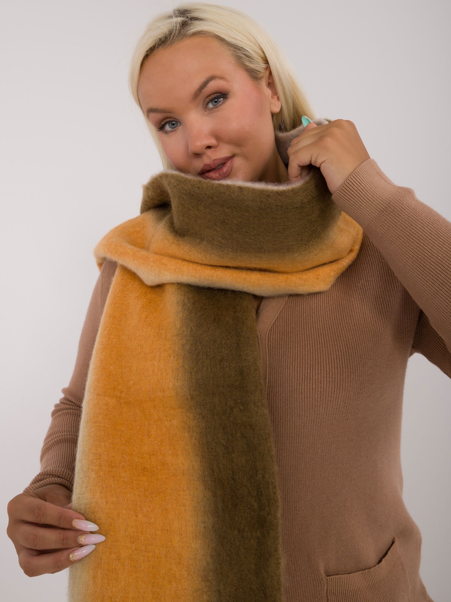 Wool Fashion Italia moteriškas šalikas / skara ATSZ2320 - Image 4