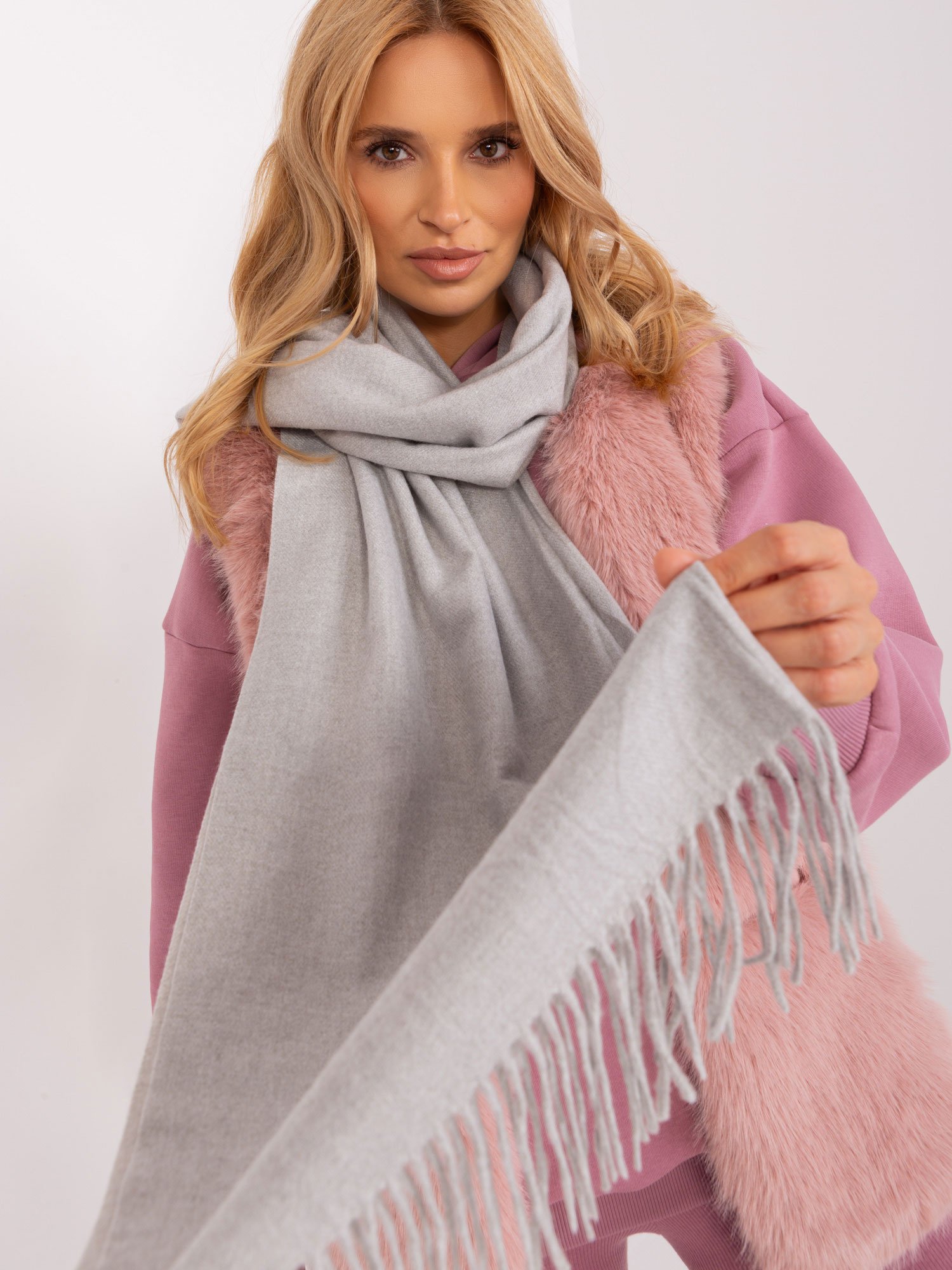 Wool Fashion Italia moteriškas šalikas / skara ATSZ23185 - Image 2