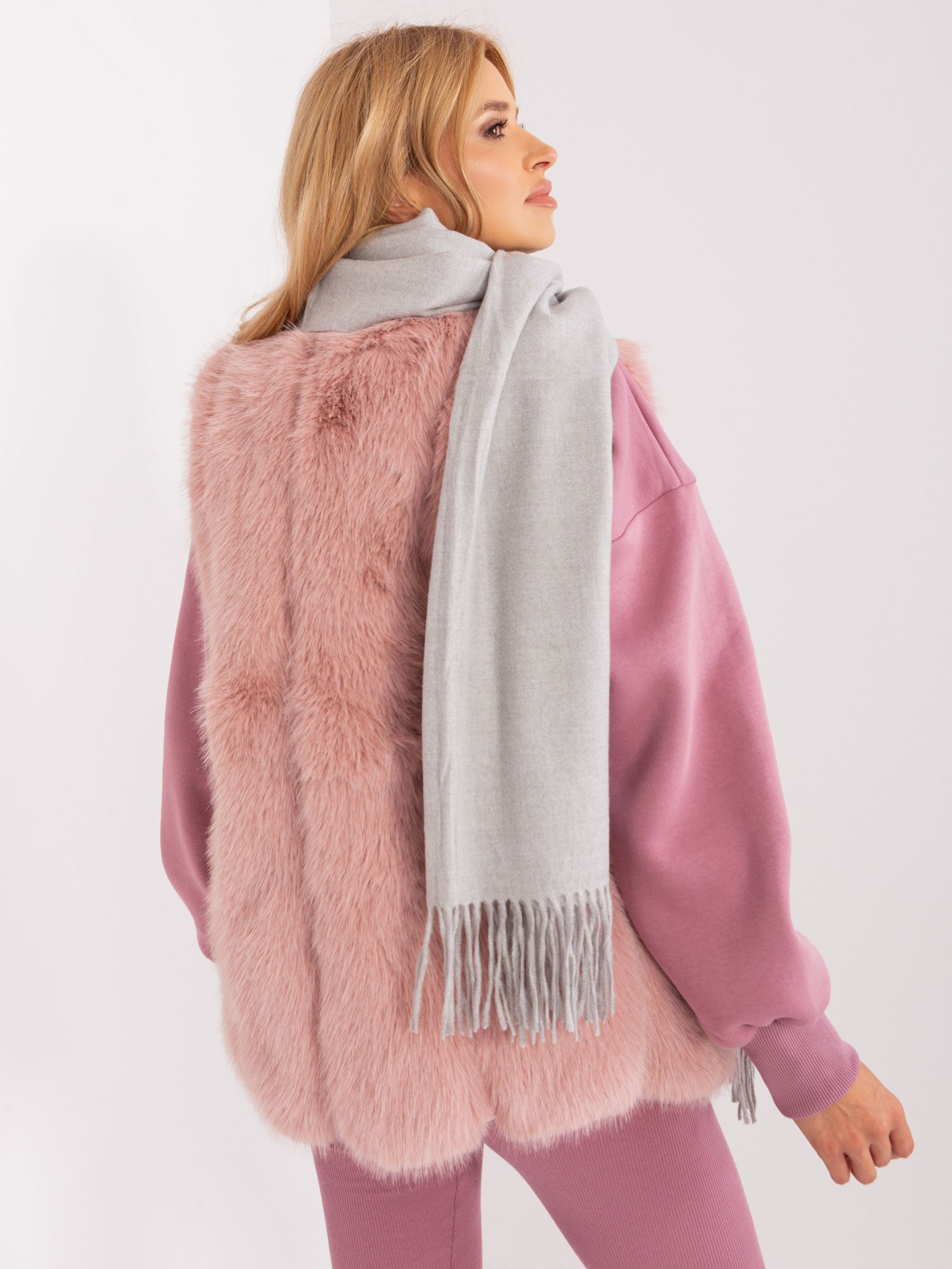Wool Fashion Italia moteriškas šalikas / skara ATSZ23185 - Image 4