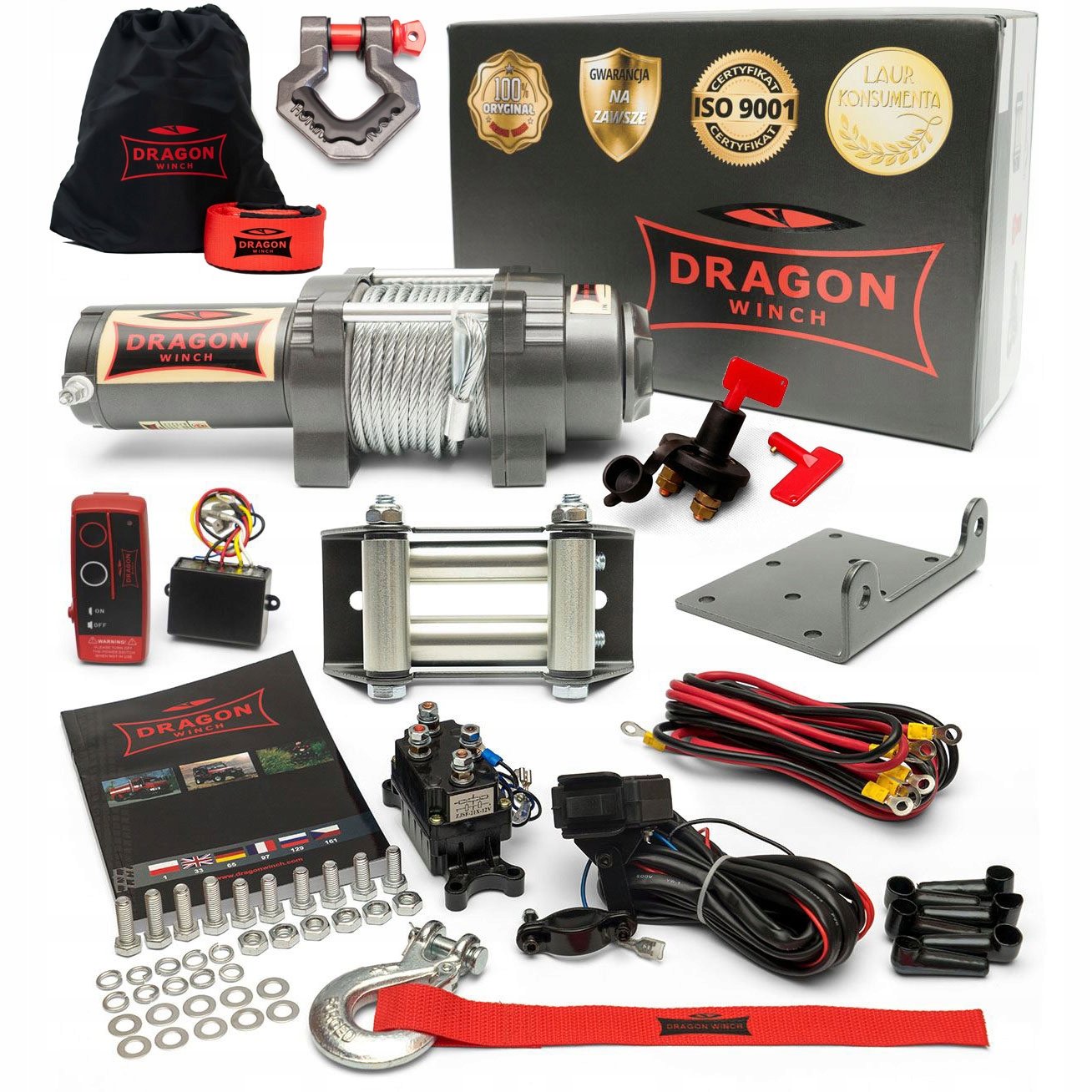 Dragon Winch Highlander elektrinė gervė 3500 lb, 12 V