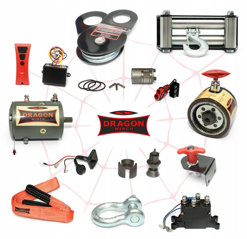 Dragon Winch plieninis gervės trosas 10 mm × 20 m, 12000–14000 lb – vaizdas 2