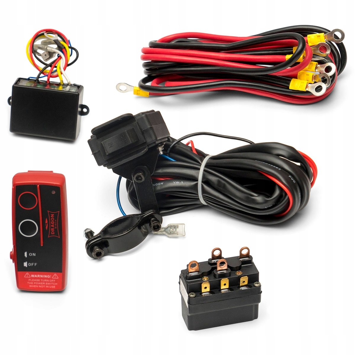 Dragon Winch belaidis pultas su rele 12 V, 2000–3500 lb gervėms