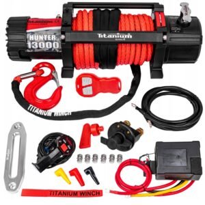 Titanium Winch Hunter 13000 lb elektrinė gervė 12 V su sintetiniu lynu