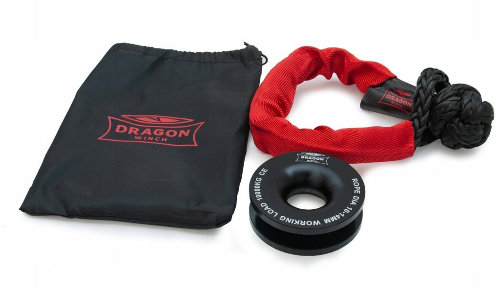 Dragon Winch 10 t skriemulio blokas sintetiniam lynui su minkštu šekliu – vaizdas 3