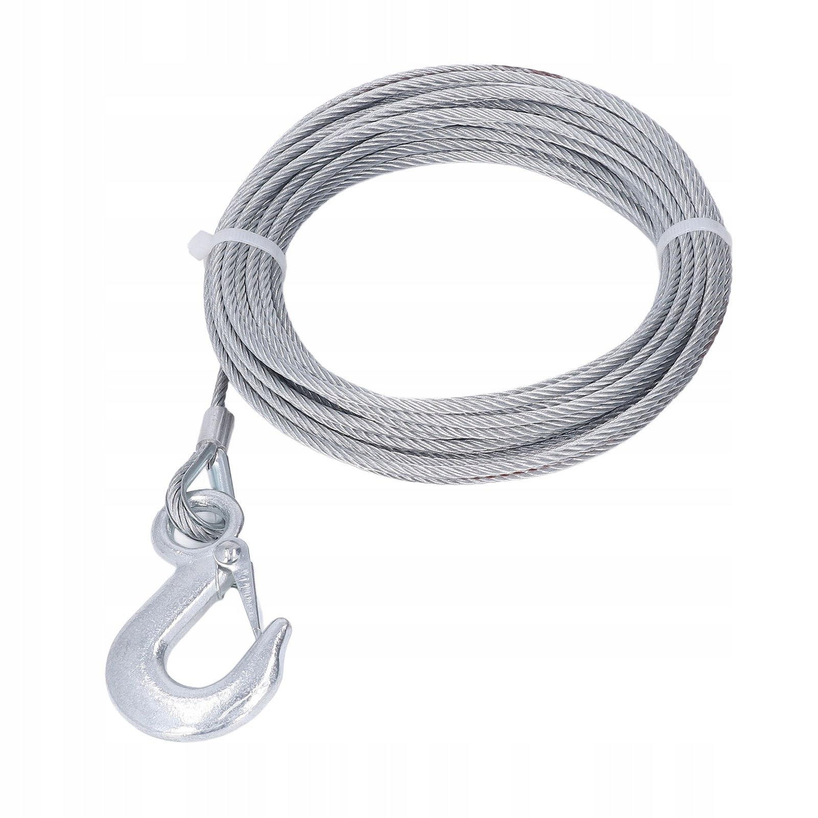 Plieninis gervės trosas 10 mm × 12 m su kabliu